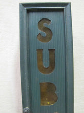 Load image into Gallery viewer, SUBWAY Old Sign back lighted metal front wooden box frame NYC Transportation Ad