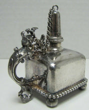 Load image into Gallery viewer, WINGED WARRIOR DRAGON BEAST HELMET Antique Cigar Lighter Meriden Silver Plate Co