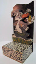 Load image into Gallery viewer, BUGS BUNNY SMOKING CARROT CIGAR Folk Art Wooden Bookend Decorative Art Statue