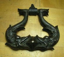 Load image into Gallery viewer, Koi Dauphin Devil Fish Antique Bronze Door Knocker Pull Ornate Hardware Element