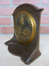 Load image into Gallery viewer, 1930s NYU New York University Decorative Art Bookend Doorstop CS&C Co ci&brass