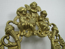 Load image into Gallery viewer, SEA MONSTERS HIPPOCAMPUS CHERUBS Old Brass Decorative Arts Frame Picture Mirror