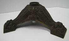 Load image into Gallery viewer, 19c Victorian Antique Cast Iron Flag Pole Holder Ornate Detail Clawed Feet