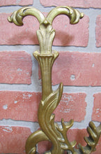 Load image into Gallery viewer, DEER BUCK FOREST Scene Old Doorstop Large Figural Brass Decorative Art Statue