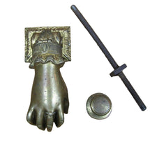 Load image into Gallery viewer, Hand Ball Antique Door Knocker Striker Ornate Architectural Hardware Element