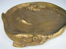 Load image into Gallery viewer, Antique Art Nouveau Berndorf Girl Waves Koi Dauphin Fish Decorative ArtsTray