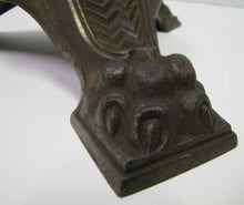 Load image into Gallery viewer, 19c Victorian Antique Cast Iron Flag Pole Holder Ornate Detail Clawed Feet