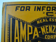 Load image into Gallery viewer, LAMPA MENZE STUKHART BERGENFIELD NJ Old Real Estate Insurance Sign Brown&Bigelow