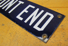 Load image into Gallery viewer, EXIT FRONT END Original Old Porcelain Ad Sign TROLLEY SUBWAY CABOOSE TRAIN RR