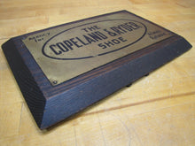 Load image into Gallery viewer, COPELAND & RYDER SHOE Always Reliable Brass & Wood Store Antique Ad Sign