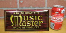 Load image into Gallery viewer, MUSIC MASTER RADIO REPRODUCER Original Old Ad Sign Whitehead Hoag Newark NJ