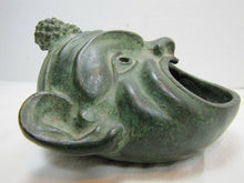 Load image into Gallery viewer, 19c Antique Grotesque Mask Grand Tour Bronze Souvenir Decorative Arts Oil Lamp