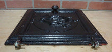 Load image into Gallery viewer, DEAD GAME BIRDS Antique Cast Iron Stove Front Plaque Door LH Decorative Art Sign