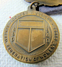 Load image into Gallery viewer, 1940 TEMPLE UNIVERSITY Woman's Club PIONEER WOMAN Medallion Golden Jubilee