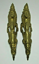 Load image into Gallery viewer, Maidens Head Old Pair Decorative Arts Brass Architectural Hardware Elements
