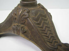 Load image into Gallery viewer, 19c Victorian Antique Cast Iron Flag Pole Holder Ornate Detail Clawed Feet