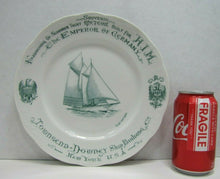 Load image into Gallery viewer, 1902 METEOR YACHT EMPEROR GERMANY Plate TOWNSEND DOWNEY SHIP BUILDING Co NY USA