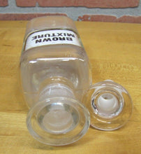 Load image into Gallery viewer, BROWN MIXTURE Antique Reverse Glass Label Bottle Apothecary Drug Store Medicine