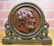 Load image into Gallery viewer, LINCOLN JUDD Mfg Co Antique President Book Rack Bookends Expandable Cast Iron