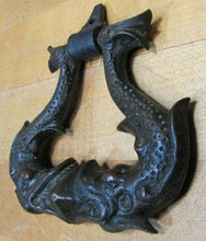 Load image into Gallery viewer, Koi Dauphin Devil Fish Antique Bronze Door Knocker Pull Ornate Hardware Element