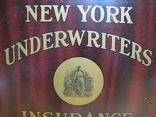 Load image into Gallery viewer, NEW YORK UNDERWRITERS INSURANCE COMPANY Antique Sign American Art Works Ohio