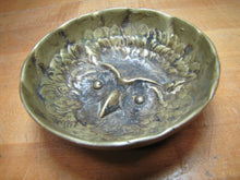 Load image into Gallery viewer, OWL Antique Bronze Tray High Relief Ornate Detail Deep Thick Trinket Card Tip
