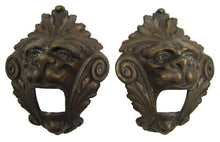 Load image into Gallery viewer, Monsters Beasts Antique Figural Pair Bronze Decorative Hardware Elements