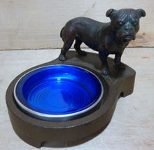 Load image into Gallery viewer, Bulldog Antique Decorative Arts Tray Ashtray Cast Iron Bronze Wash Cigar Card
