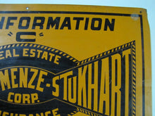 Load image into Gallery viewer, LAMPA MENZE STUKHART BERGENFIELD NJ Old Real Estate Insurance Sign Brown&Bigelow