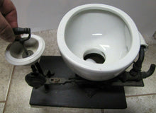 Load image into Gallery viewer, W S CARR NY Antique Dental Spittoon Early Plumbing Porcelain Salesman Sample