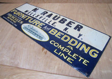 Load image into Gallery viewer, N RAUBER NY FURNITURE BEDDING HERCULES SPRING RAUBER WELLSVILLE NY Old Sign AAW