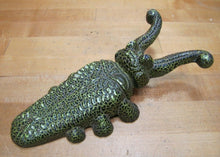 Load image into Gallery viewer, NATIONAL SEWING MACHINE Co Illinois Antique Cast Iron Figural Bug Boot Jack Art