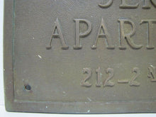 Load image into Gallery viewer, JERSEY APARTMENTS Old Brass Building Plaque Sign ASBURY PARK New Jersey Shore Ad