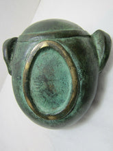 Load image into Gallery viewer, 19c Antique Grotesque Mask Grand Tour Bronze Souvenir Decorative Arts Oil Lamp