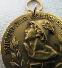 Load image into Gallery viewer, 1928 ICE CARNIVAL WESTCHESTER NEW YORK Gold Filled Award Medallion 1 Mile NY