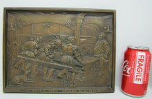 Load image into Gallery viewer, 1930s DEHLS & STEIN NEWARK NJ Bar Pub Tavern Scene Bronze Plaque Sign Ornate