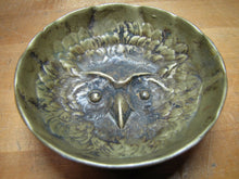 Load image into Gallery viewer, OWL Antique Bronze Tray High Relief Ornate Detail Deep Thick Trinket Card Tip