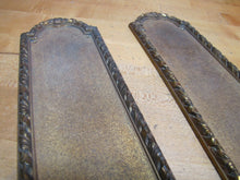 Load image into Gallery viewer, TROLLOPE LONDON 19c Bronze Gold Gilt Door Push Pair Ornate Hardware Doorpush