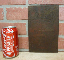Load image into Gallery viewer, SASGEN DERRICK Co BUILDERS DERRICKS CHICAGO Original Old Cast Iron Plaque Sign