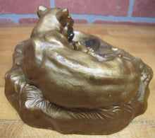 Load image into Gallery viewer, LEOPARD Art Deco Tray Decorative Art Figural Cast Metal Big Cat Tiger Tip Card