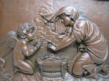 Load image into Gallery viewer, FORNI CUPID & PSYCHE Antique Decorative Arts High Relief Plaque Cherub Ornate