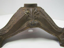 Load image into Gallery viewer, 19c Victorian Antique Cast Iron Flag Pole Holder Ornate Detail Clawed Feet