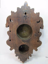 Load image into Gallery viewer, Antique Wooden Carved Evil Face Figural Wall Mount Art Clock Housing Plaque