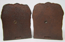 Load image into Gallery viewer, 1920s LION IN CAVE Bookends JUDD Co Figural Cast Iron Decorative Art Book Ends