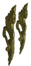 Load image into Gallery viewer, Maidens Head Old Pair Decorative Arts Brass Architectural Hardware Elements
