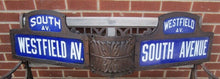 Load image into Gallery viewer, WESTFIELD AVE & SOUTH AVE Antique Historic New Jersey Circle Street Road Ad Sign