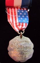 Load image into Gallery viewer, 1883 1912 CAFE MARTIN NEW YORK Souvenir Medallion Flag Ribbon Dieges Clust NY