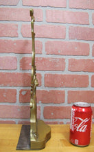 Load image into Gallery viewer, DEER BUCK FOREST Scene Old Doorstop Large Figural Brass Decorative Art Statue