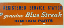Load image into Gallery viewer, STANDARD BLUE STREAK Ignition Parts Display Sign REGISTERED SERVICE STATION Ad