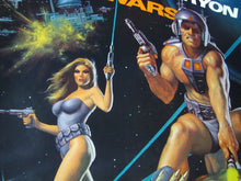 Load image into Gallery viewer, 1980s CompuServe MEGAWARS Video Game Promo Poster Crush the Kryon Empire